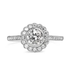 Platinum Diamond Daisy Ring