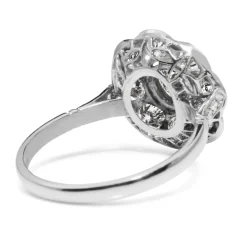 Platinum Diamond Daisy Ring