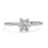 Platinum Diamond Flower Ring