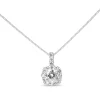 Platinum Diamond Halo Necklace