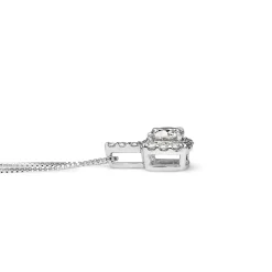 Platinum Diamond Halo Necklace
