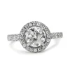 Platinum Diamond Halo Ring