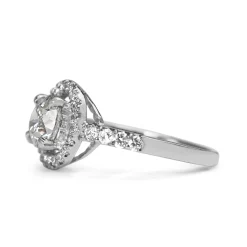Platinum Diamond Halo Ring