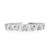 Platinum Diamond Heart Band Ring