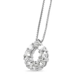 Platinum Diamond Pear Shaped Necklace