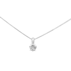Platinum Diamond Solitaire Necklace