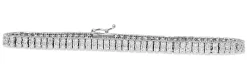 Platinum Double Row Diamond Tennis Bracelet