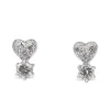 Platinum Heart Drop Diamond Stud Earrings - Reserved for MW Layby