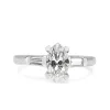 Platinum Marquise and Baguette Diamond Ring