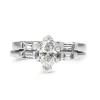 Platinum Marquise Diamond Ring Set