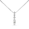 Platinum Marquise Diamond Drop Necklace