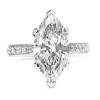 Platinum Marquise Diamond Solitaire Ring