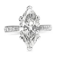 Platinum Marquise Diamond Solitaire Ring