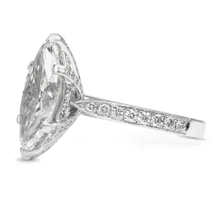Platinum Marquise Diamond Solitaire Ring