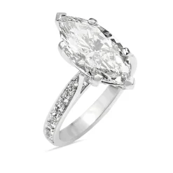 Platinum Marquise Diamond Solitaire Ring