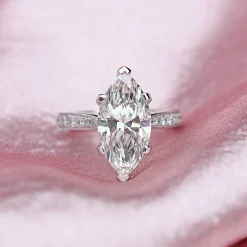 Platinum Marquise Diamond Solitaire Ring