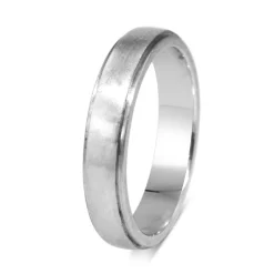 Platinum Matte Finish 3.95mm Band Ring