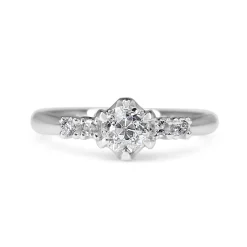 Platinum Old Cut 5 Stone Diamond Ring