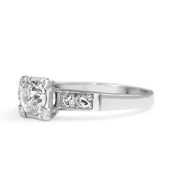 Platinum Old Cut Diamond Ring