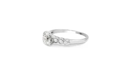 Platinum Old Cut Diamond Solitaire Ring