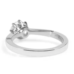 Platinum Old Cut Diamond Vintage Style Solitaire Ring