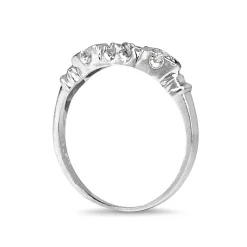 Platinum Old Cut Diamond Band Ring