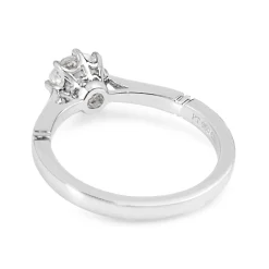 Platinum Old Cut Diamond Vintage Style Solitaire Ring