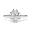 Platinum Oval Diamond Cluster Ring