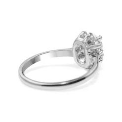 Platinum Oval Diamond Cluster Ring