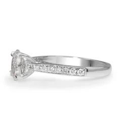 Platinum Oval Diamond Solitaire Ring