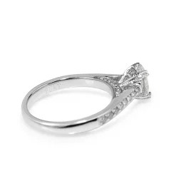 Platinum Oval Diamond Solitaire Ring