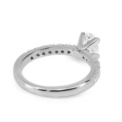 Platinum Oval Diamond Solitaire Ring