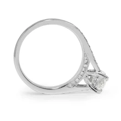 Platinum Oval Diamond Solitaire Ring