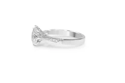 Platinum Oval Solitaire Diamond Ring