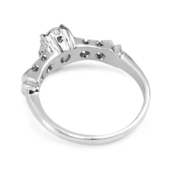Platinum Oval Solitaire Diamond Ring