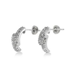 Platinum Pavé Diamond Earrings