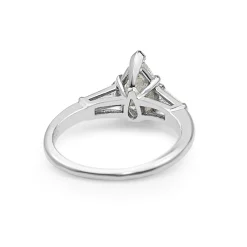 Platinum Pear Shape Diamond Ring