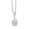 Platinum Pear Shaped Cluster Halo Pendant