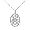 Platinum Pierced Out Diamond Necklace