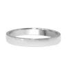 Platinum Plain Flat 2.6mm Band Ring
