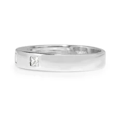 Platinum Princess Cut Diamond Band