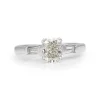 Platinum Radiant Cut Diamond Solitaire Ring
