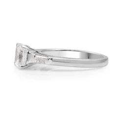 Platinum Radiant Cut Diamond Solitaire Ring