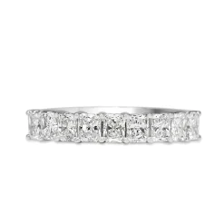 Platinum Radiant Cut Diamond Band Ring