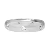 Platinum Rubbed in Diamond Set Band Ring