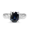 Platinum Sapphire and Diamond Ring