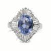 Platinum Sapphire and Diamond Ballerina Ring