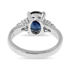 Platinum Sapphire and Diamond Ring