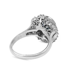 Platinum Sapphire and Diamond Ballerina Style Ring
