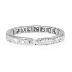 Platinum Single Cut All Round Diamond Band